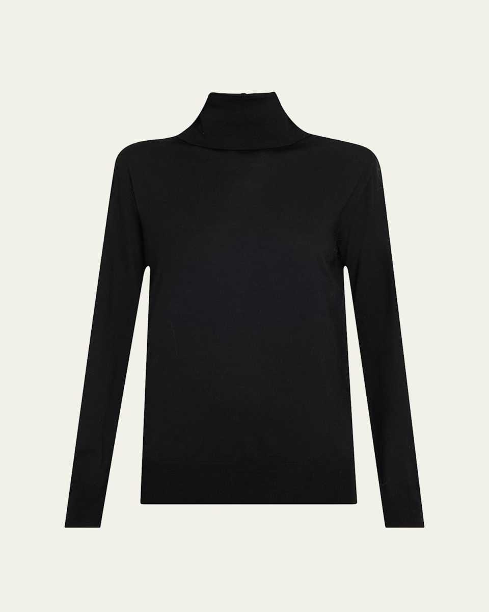 Turtleneck Superfine Merino Wool Lightweight Sweater